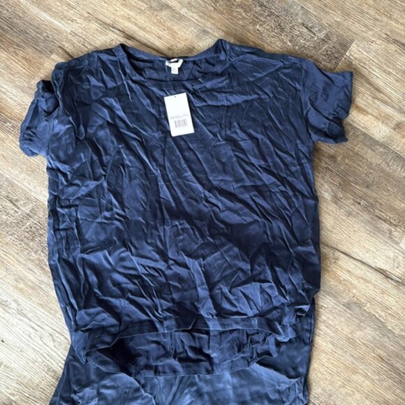 Lunya Washable silk oversized tee wide leg pant pajama set • medium - Picture 6 of 10